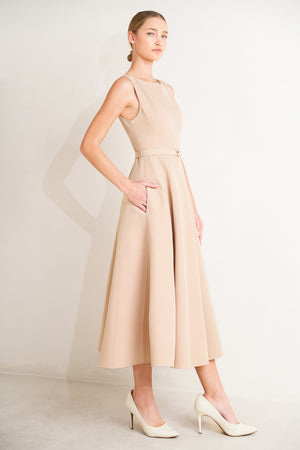 LIVING THE DREAM WOVEN MIDI DRESS
