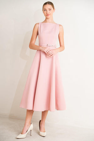 [PREORDER] LIVING THE DREAM PINK WOVEN MIDI DRESS - Flying Tomato - DRESSES - Freemarket