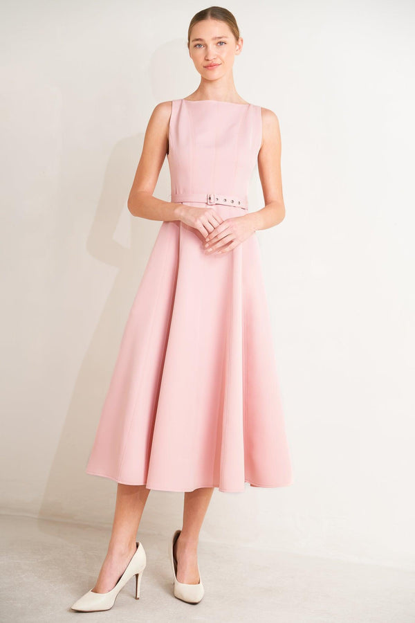 [PREORDER] LIVING THE DREAM PINK WOVEN MIDI DRESS - Flying Tomato - DRESSES - Freemarket