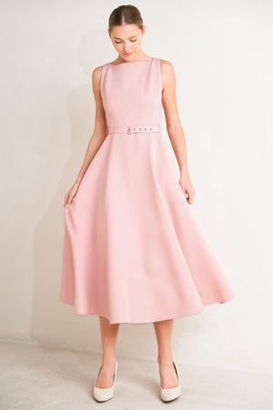 [PREORDER] LIVING THE DREAM PINK WOVEN MIDI DRESS - Flying Tomato - DRESSES - Freemarket
