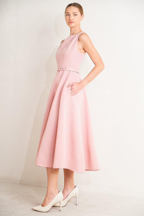 [PREORDER] LIVING THE DREAM PINK WOVEN MIDI DRESS - Flying Tomato - DRESSES - Freemarket
