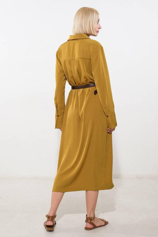 STATE OF BLISS WOVEN MIDI DRESS.