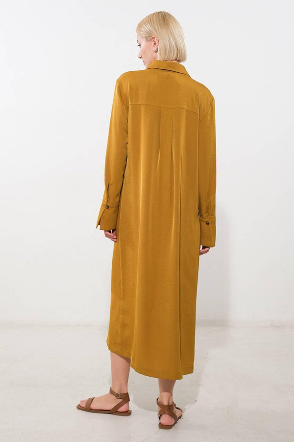 STATE OF BLISS WOVEN MIDI DRESS.