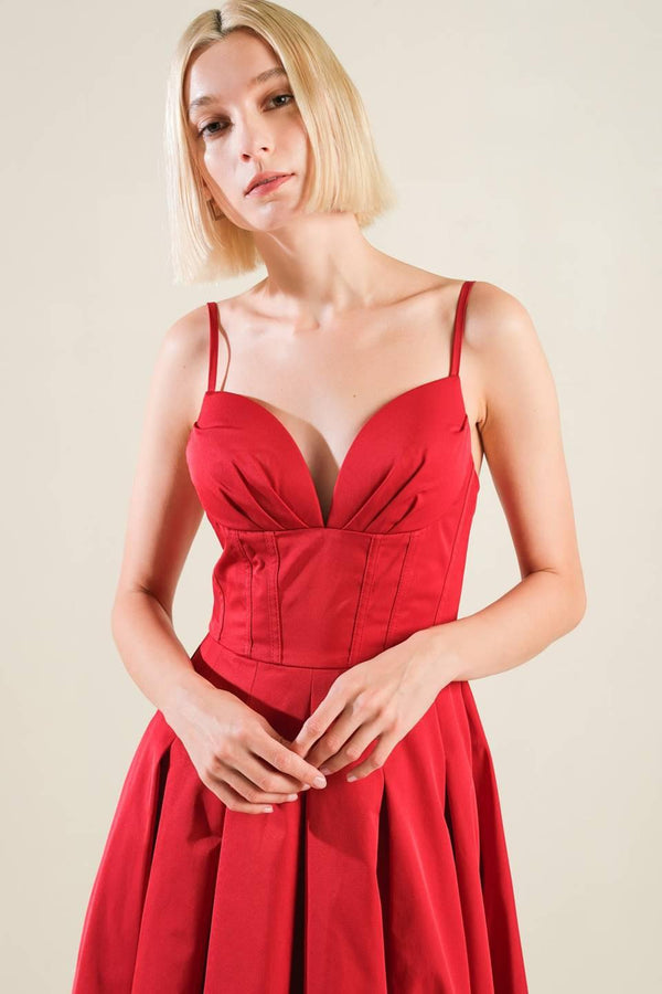 DREAM KEEPER WOVEN MIDI DRESS.