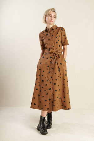 READY TO GO WOVEN MIDI DRESS.