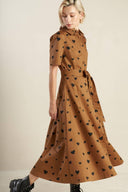READY TO GO WOVEN MIDI DRESS.