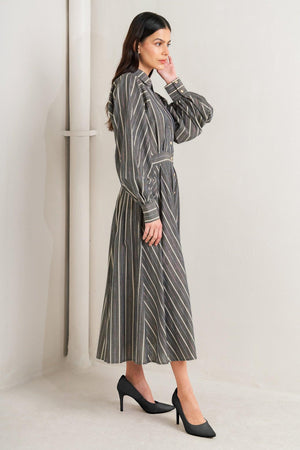 WHAT I FEEL WOVEN MIDI DRESS.