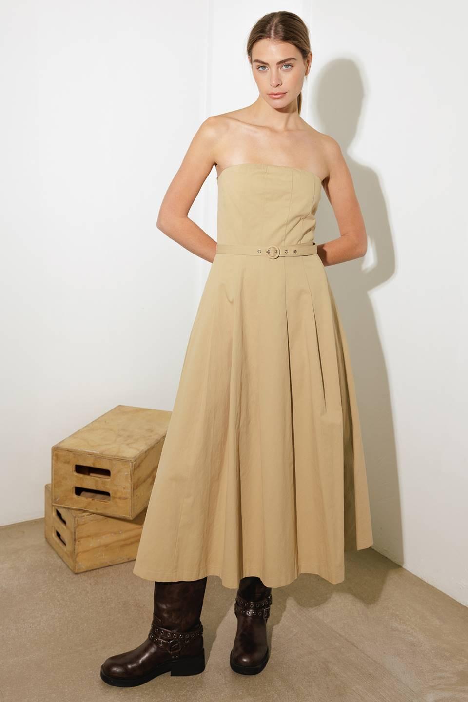 TAKING COMPLIMENTS WOVEN MIDI DRESS - Flying Tomato - DRESSES - Freemarket