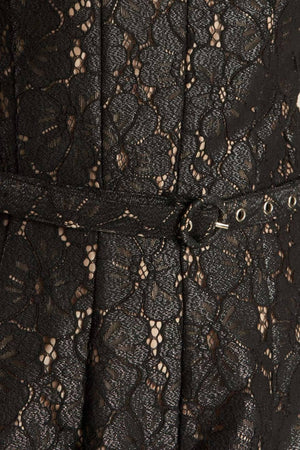 THE TRUTH IS WOVEN LACE MIDI DRESS.