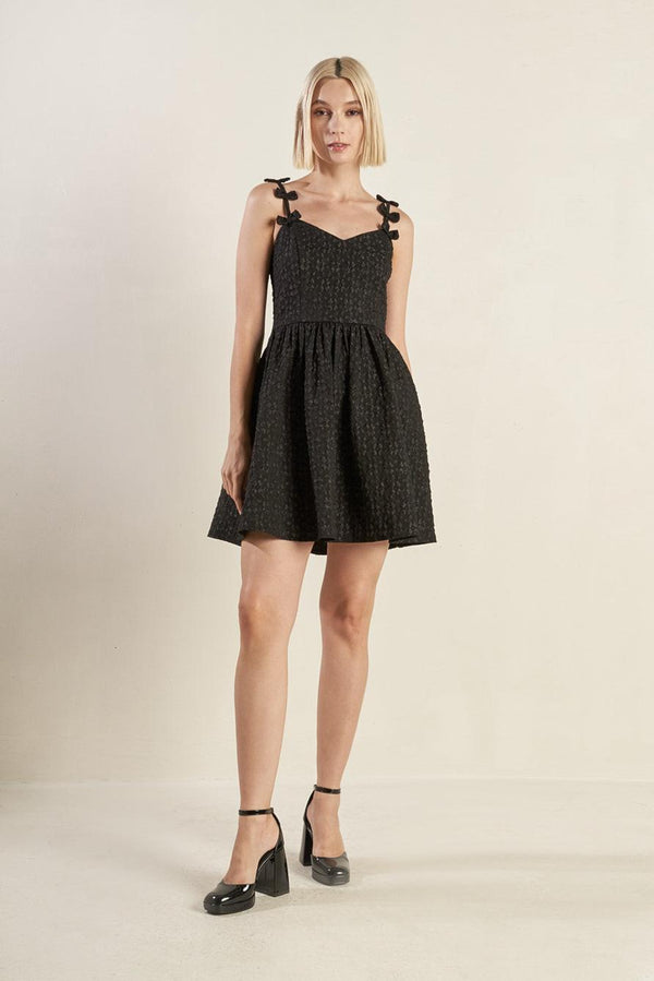 COVETED SWEETNESS WOVEN LACE MIDI DRESS.