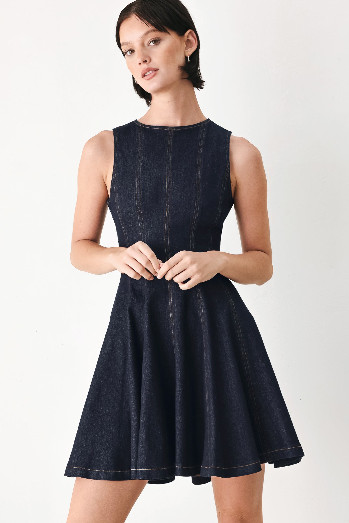 CLASSICAL BALLET DENIM MINI DRESS