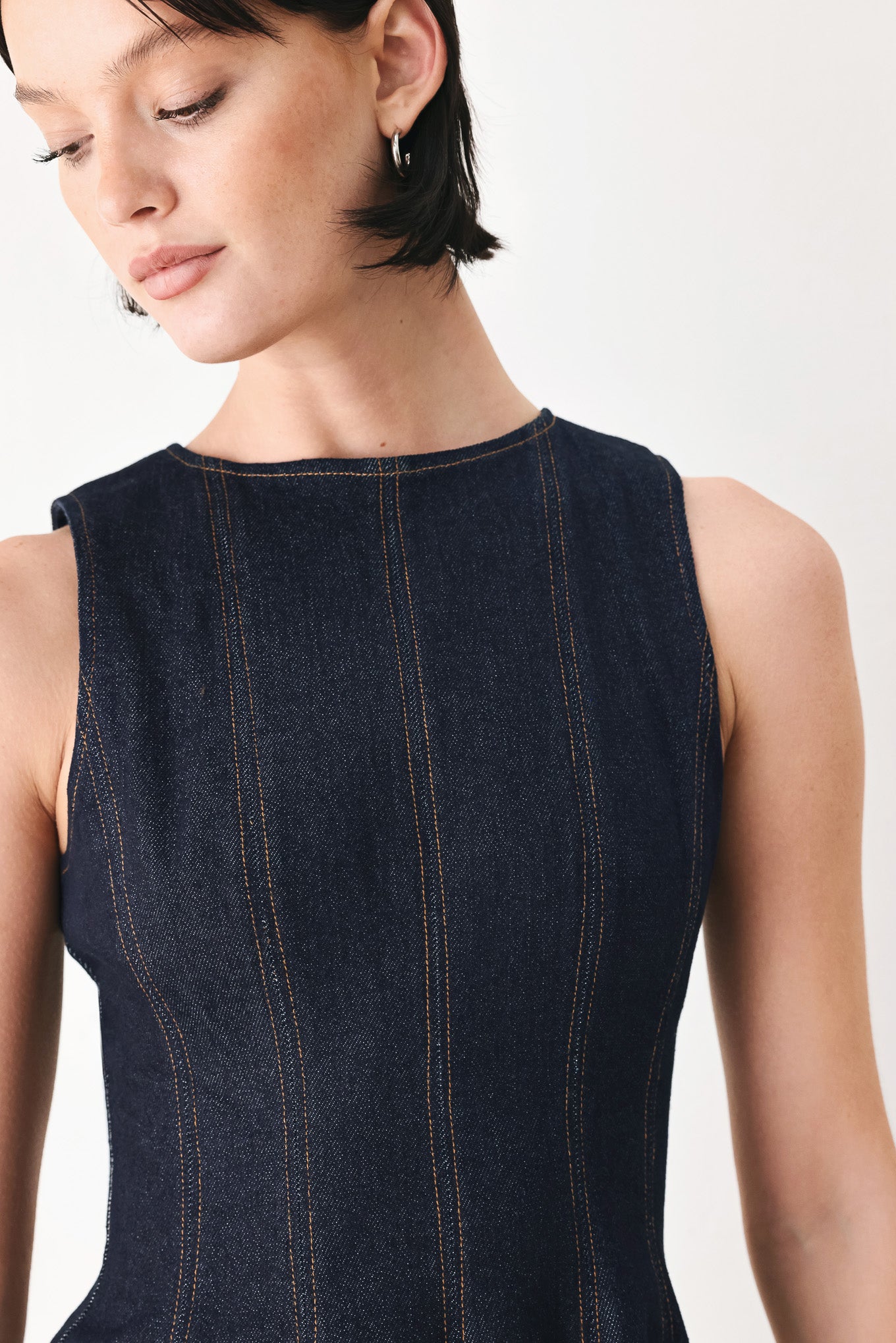 CLASSICAL BALLET DENIM MINI DRESS