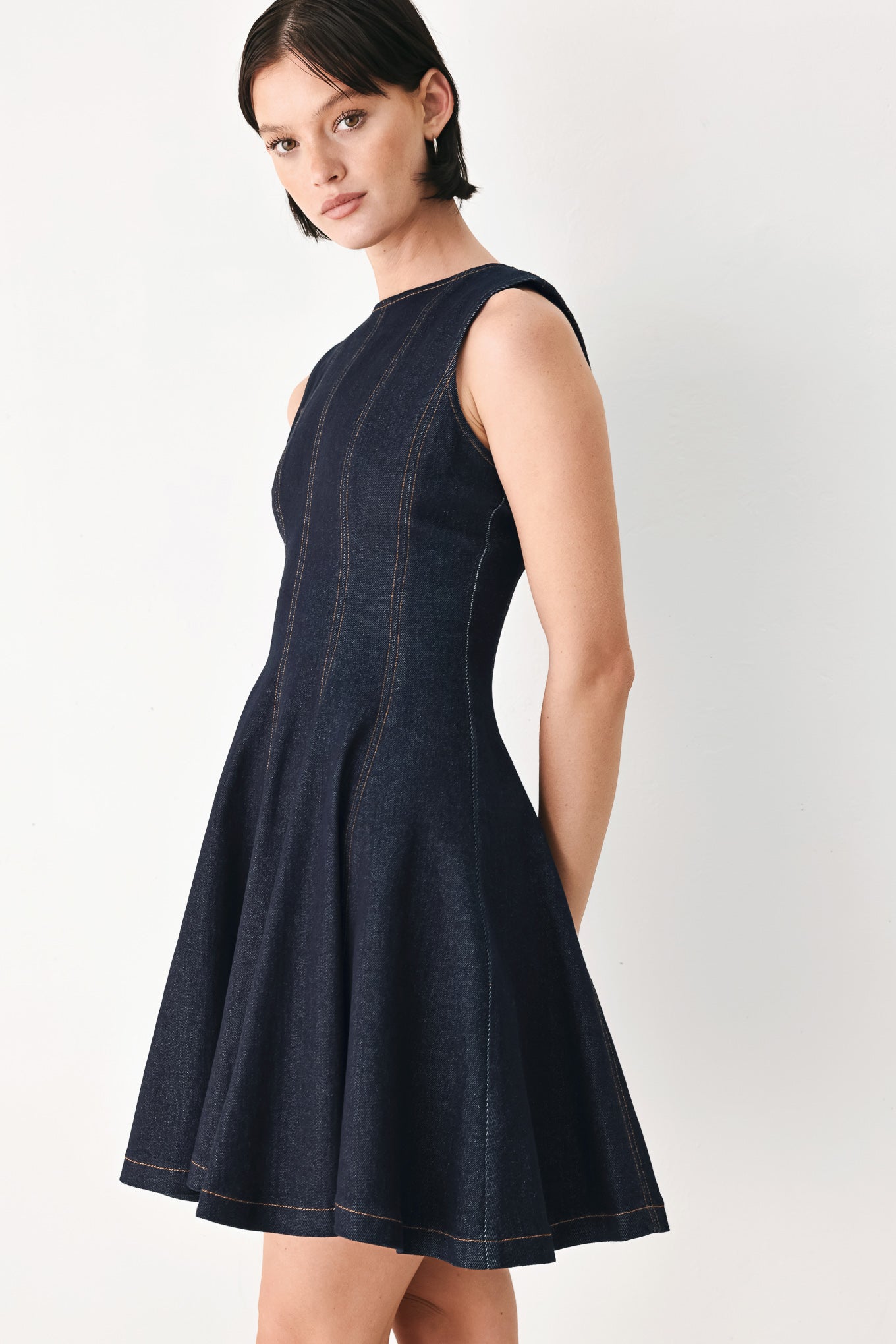 CLASSICAL BALLET DENIM MINI DRESS