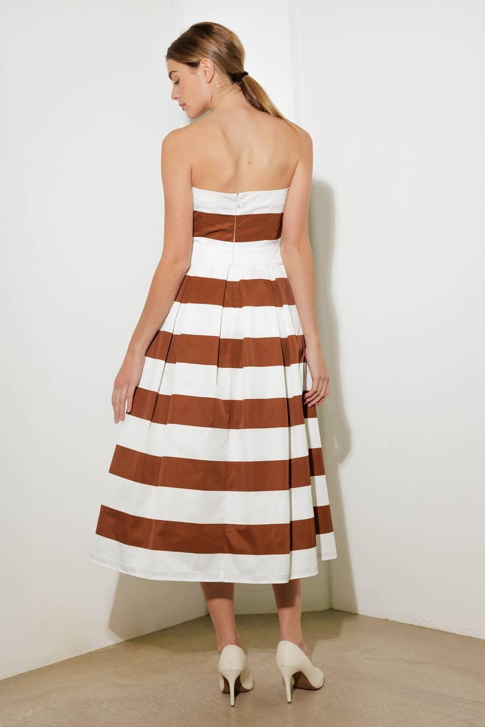 EVERYDAY HUSTLE RUST WOVEN MIDI DRESS - Flying Tomato - DRESSES - Freemarket