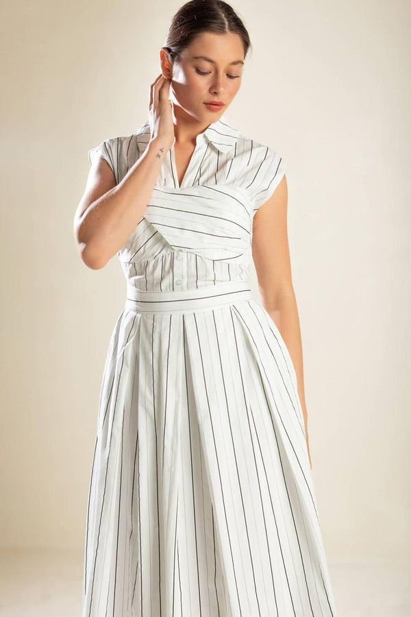 INCREDIBLY SENSATIONAL WOVEN MIDI DRESS.