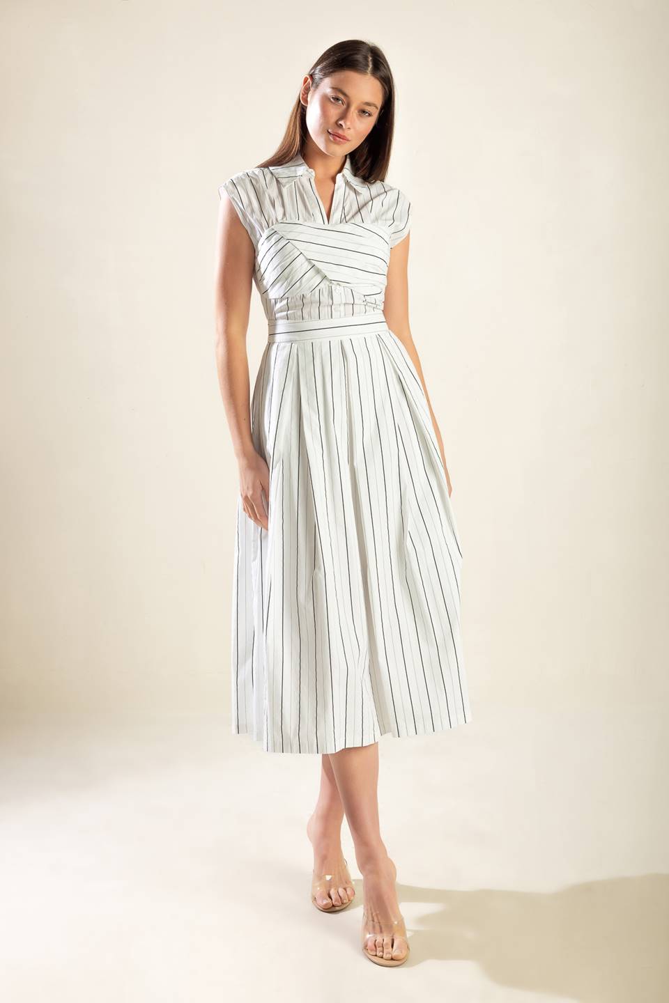 INCREDIBLY SENSATIONAL WOVEN MIDI DRESS