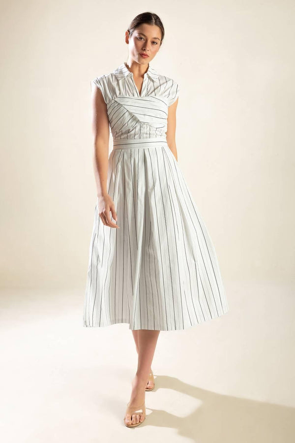 INCREDIBLY SENSATIONAL WOVEN MIDI DRESS.