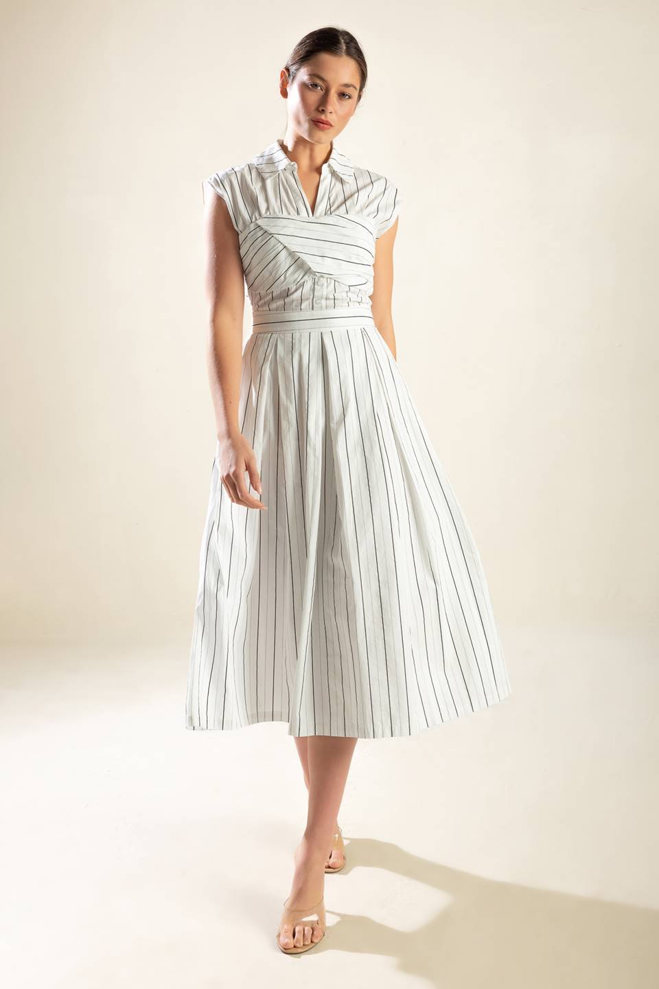 INCREDIBLY SENSATIONAL WOVEN MIDI DRESS