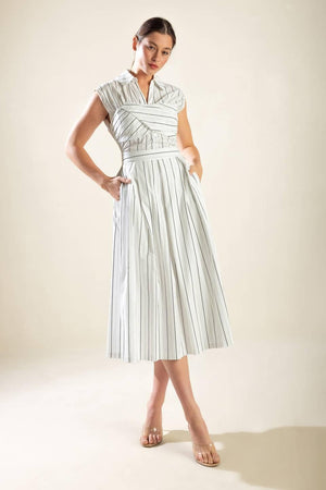 INCREDIBLY SENSATIONAL WOVEN MIDI DRESS.
