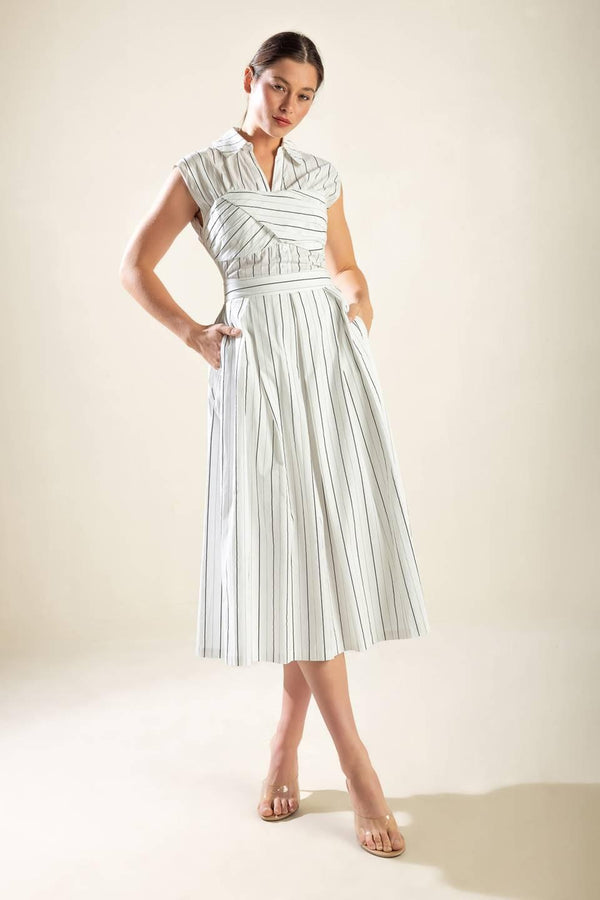 INCREDIBLY SENSATIONAL WOVEN MIDI DRESS.