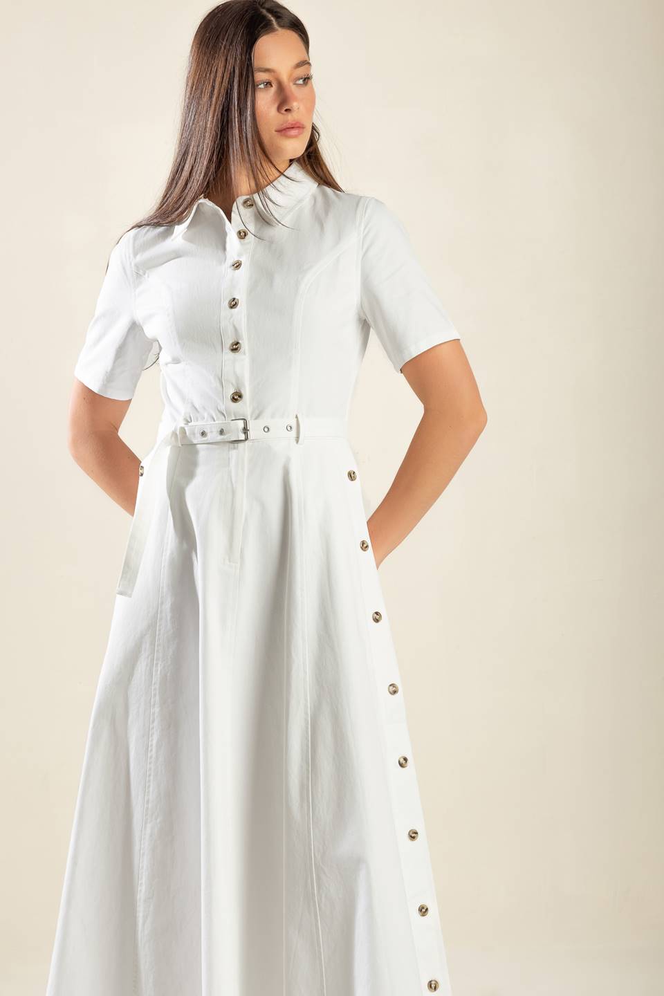 AFTERNOON TEA WOVEN MIDI DRESS