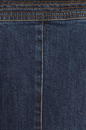 TERRIFIC TIMING DENIM MIDI DRESS.