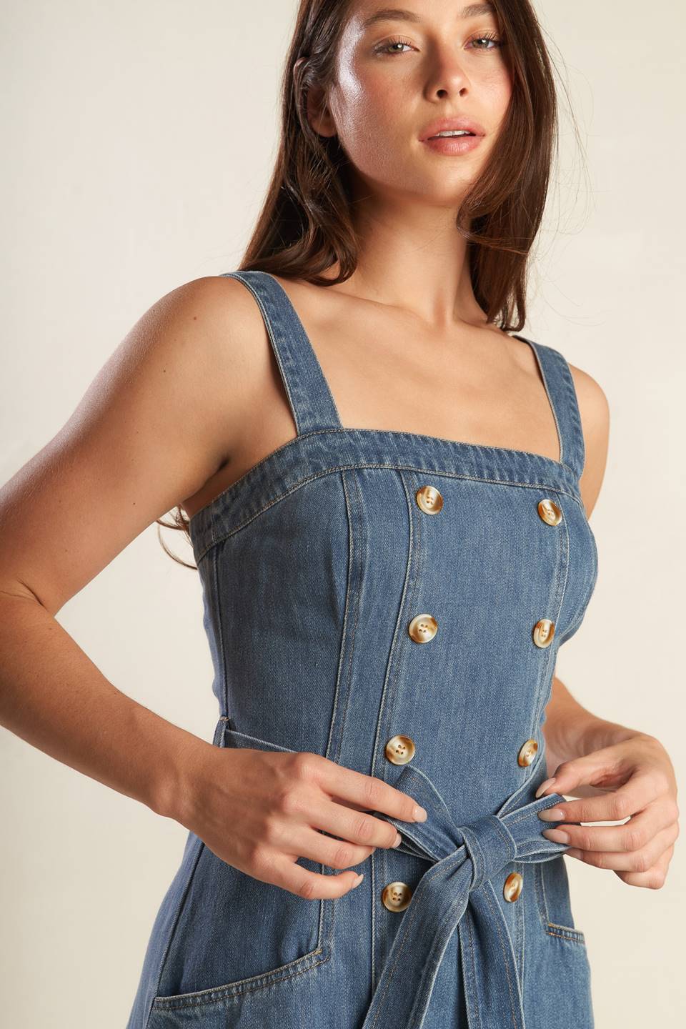 URBAN DREAMS DENIM MIDI DRESS