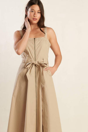 MARGOT DREAM WOVEN MIDI DRESS.