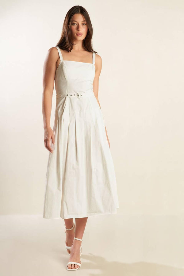 SHAY LANTANA WOVEN MIDI DRESS.