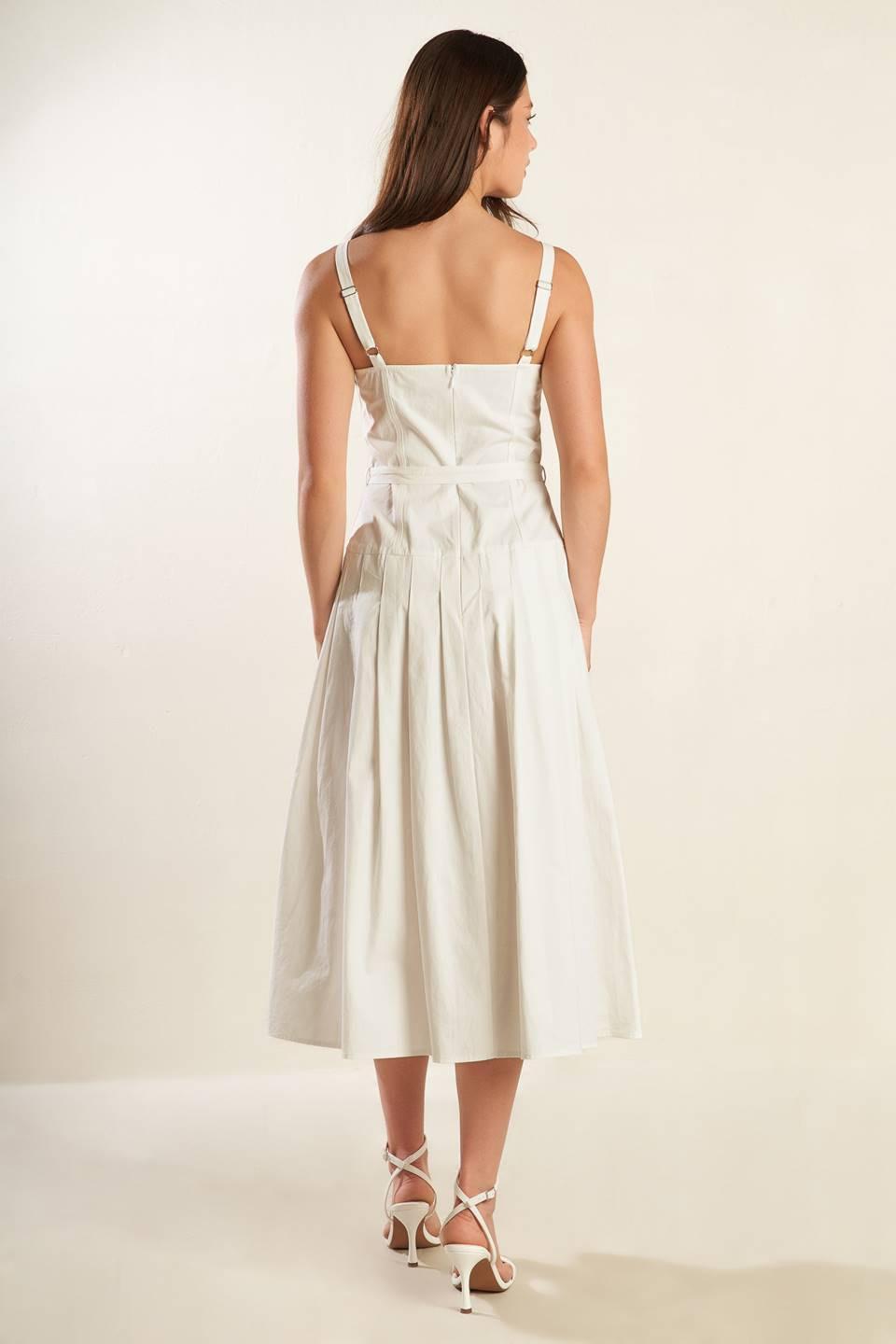 SHAY LANTANA WOVEN MIDI DRESS.
