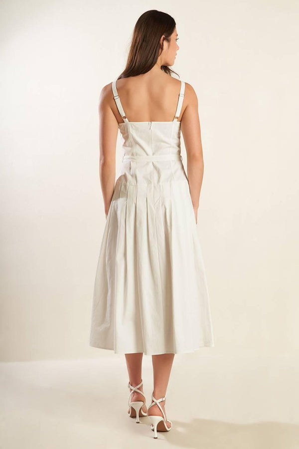 SHAY LANTANA WOVEN MIDI DRESS.