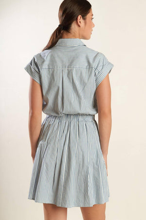 CHAMPAGNE TOAST WOVEN MINI DRESS.