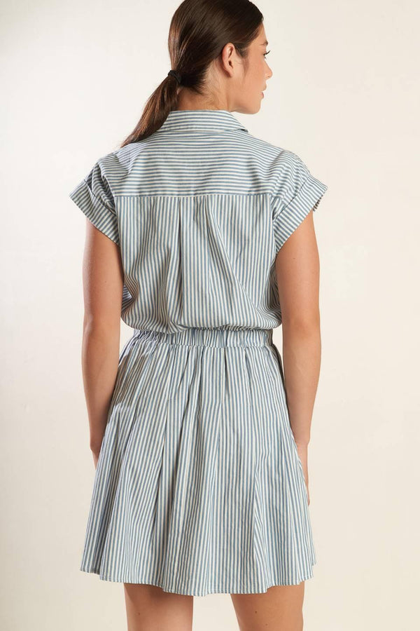 CHAMPAGNE TOAST WOVEN MINI DRESS.