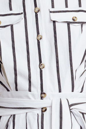 HUGS & VANILLA CLOUDS WOVEN MIDI DRESS.