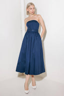 ENDLESSLY CHARMING WOVEN MIDI DRESS.
