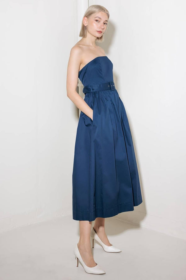 ENDLESSLY CHARMING WOVEN MIDI DRESS.