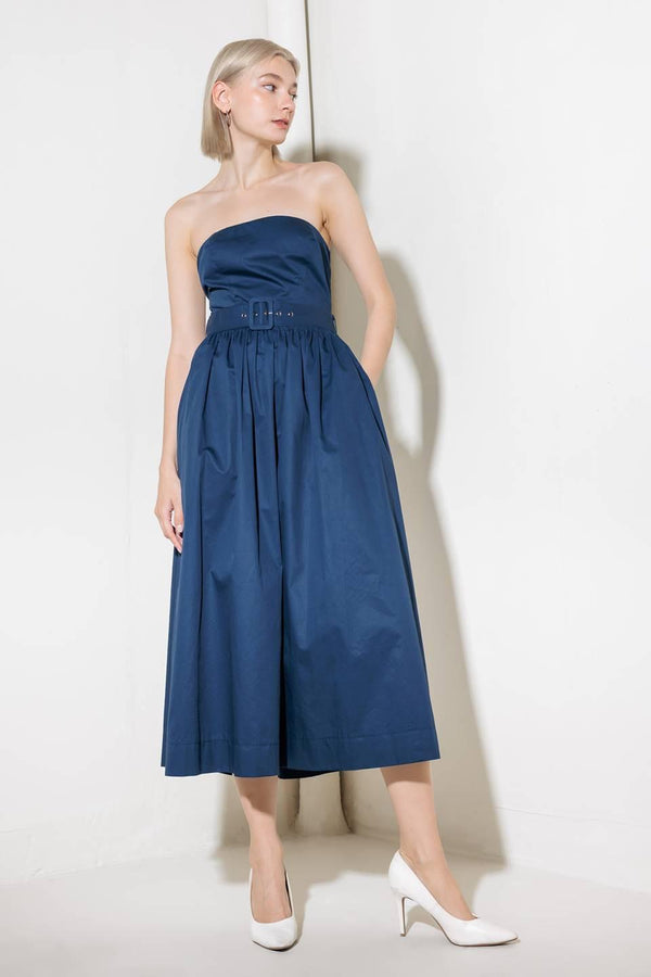 ENDLESSLY CHARMING WOVEN MIDI DRESS.