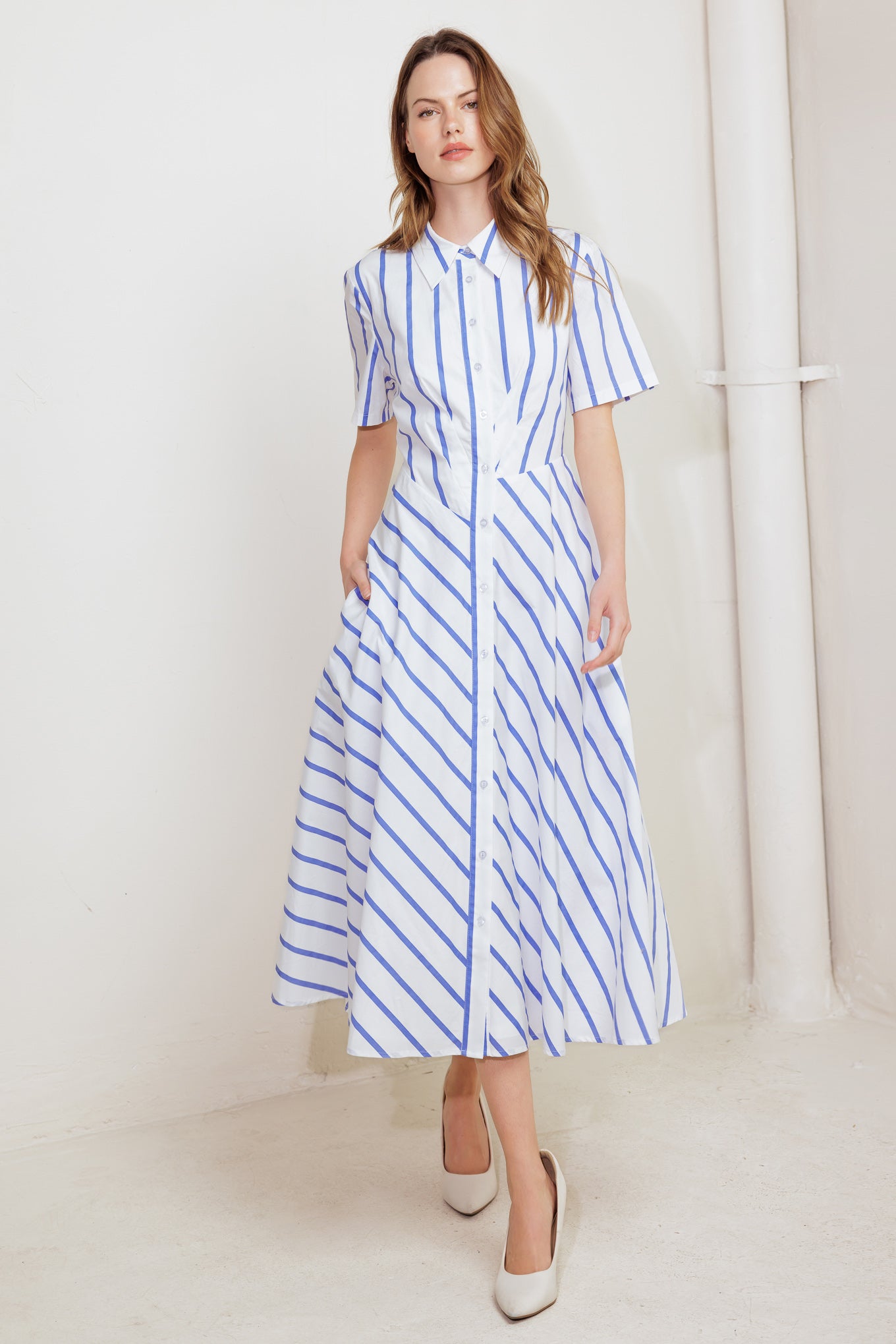 YOU HAD ME AT WOVEN MIDI DRESS