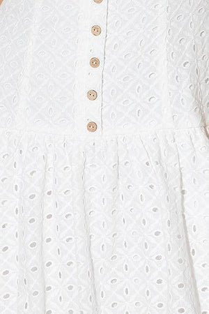 AT FIRST GLANCE WOVEN MINI DRESS.