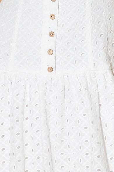 AT FIRST GLANCE WOVEN MINI DRESS.