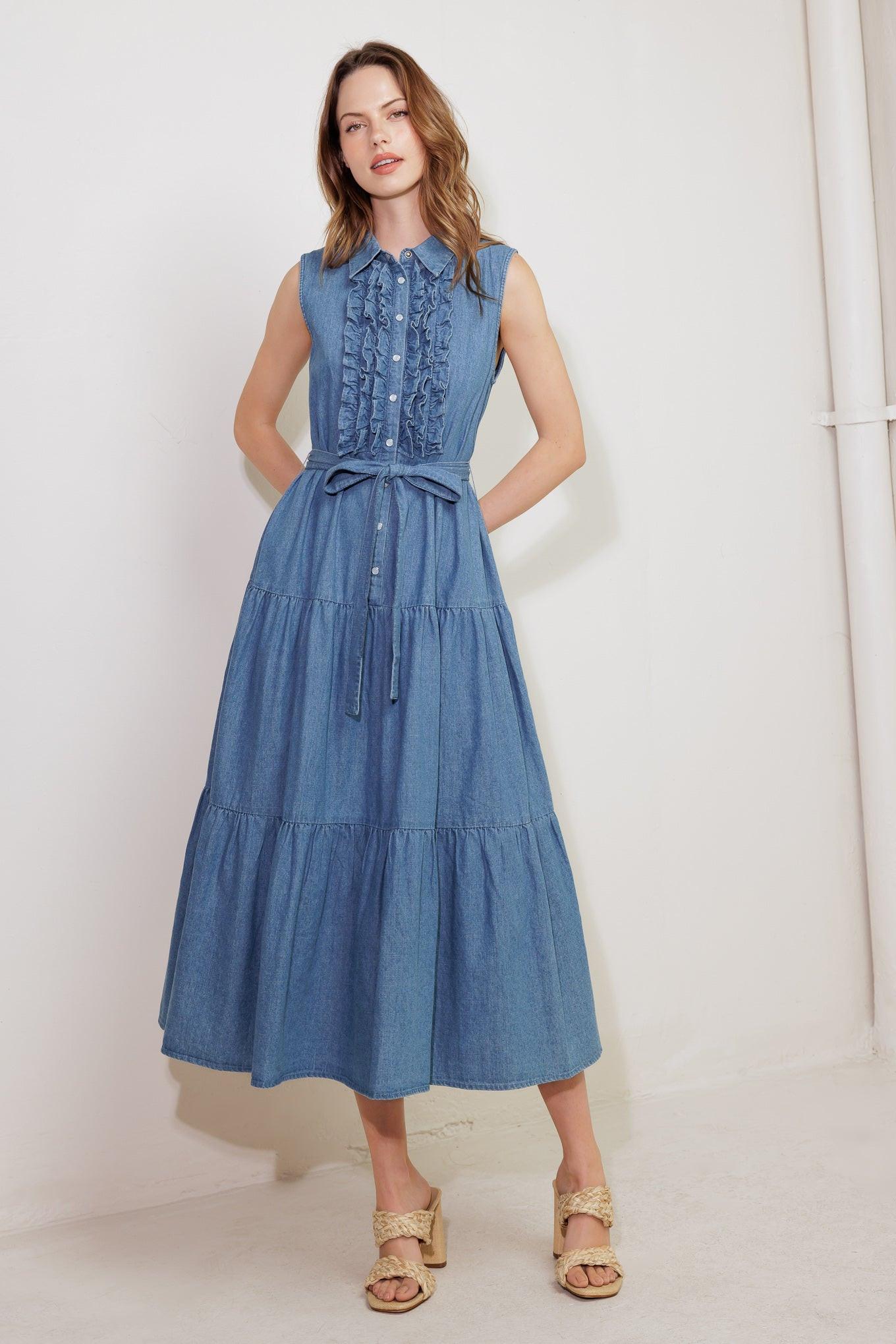 falling petals floral midi dress Falling Petals Floral Applique Midi Dress VICI