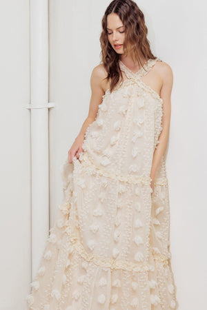 CLOUD NINE GOWN WOVEN ANKLE DRESS.