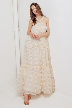 CLOUD NINE GOWN WOVEN ANKLE DRESS.