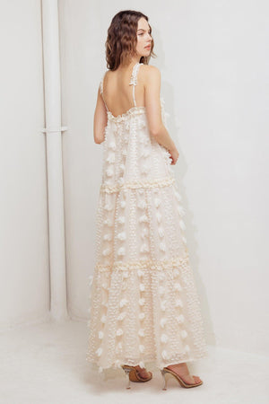 CLOUD NINE GOWN WOVEN ANKLE DRESS.