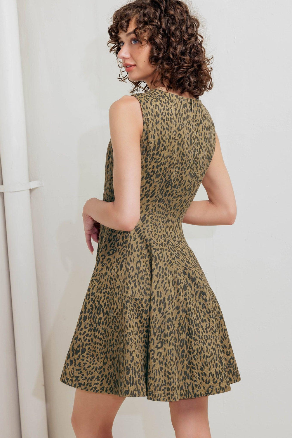 LEO LOVER WOVEN MINI DRESS.