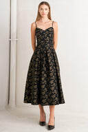 GARDEN OPERA WOVEN MIDI DRESS.