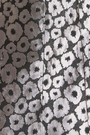 SHINE ON ME WOVEN JACQUARD MINI DRESS.