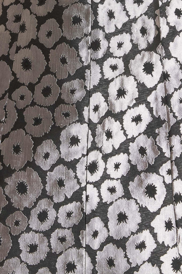 SHINE ON ME WOVEN JACQUARD MINI DRESS.