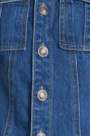 BLUE CRUSH DENIM MINI DRESS.