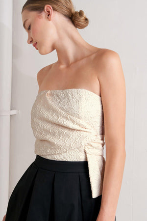 MONO BALLET WOVEN MIDI DRESS.